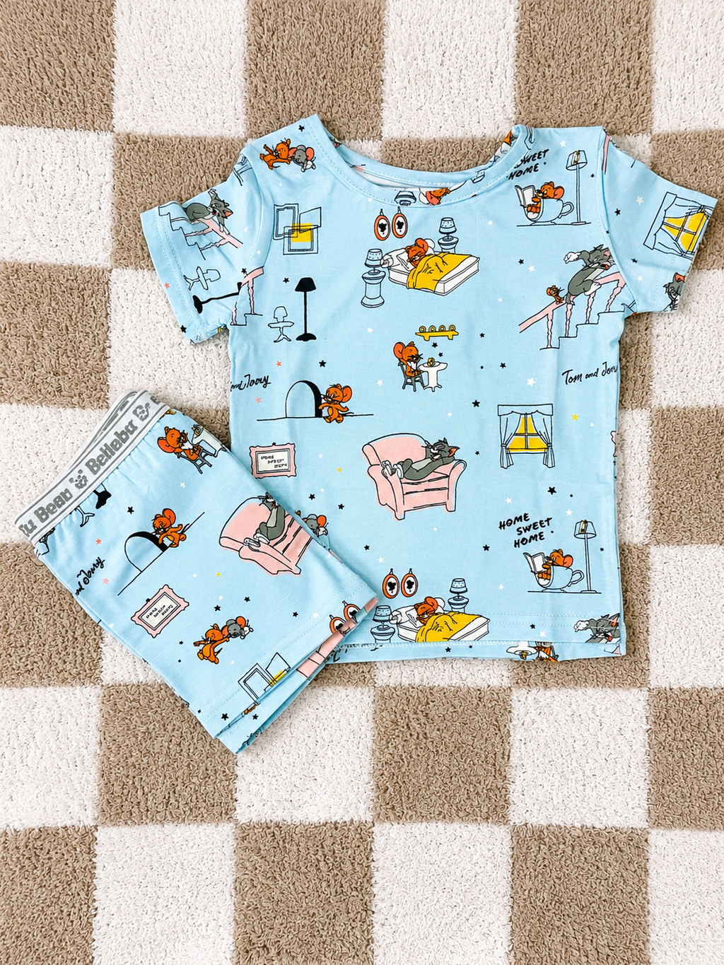 Timeless Trouble💙⏳ - Tom and Jerry 2-Piece Bamboo Short Set