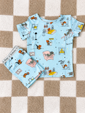 Timeless Trouble💙⏳ - Tom and Jerry 2-Piece Bamboo Short Set