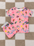 Bubble Trouble💕👧 - Powerpuff Girls 2-Piece Bamboo Short Set