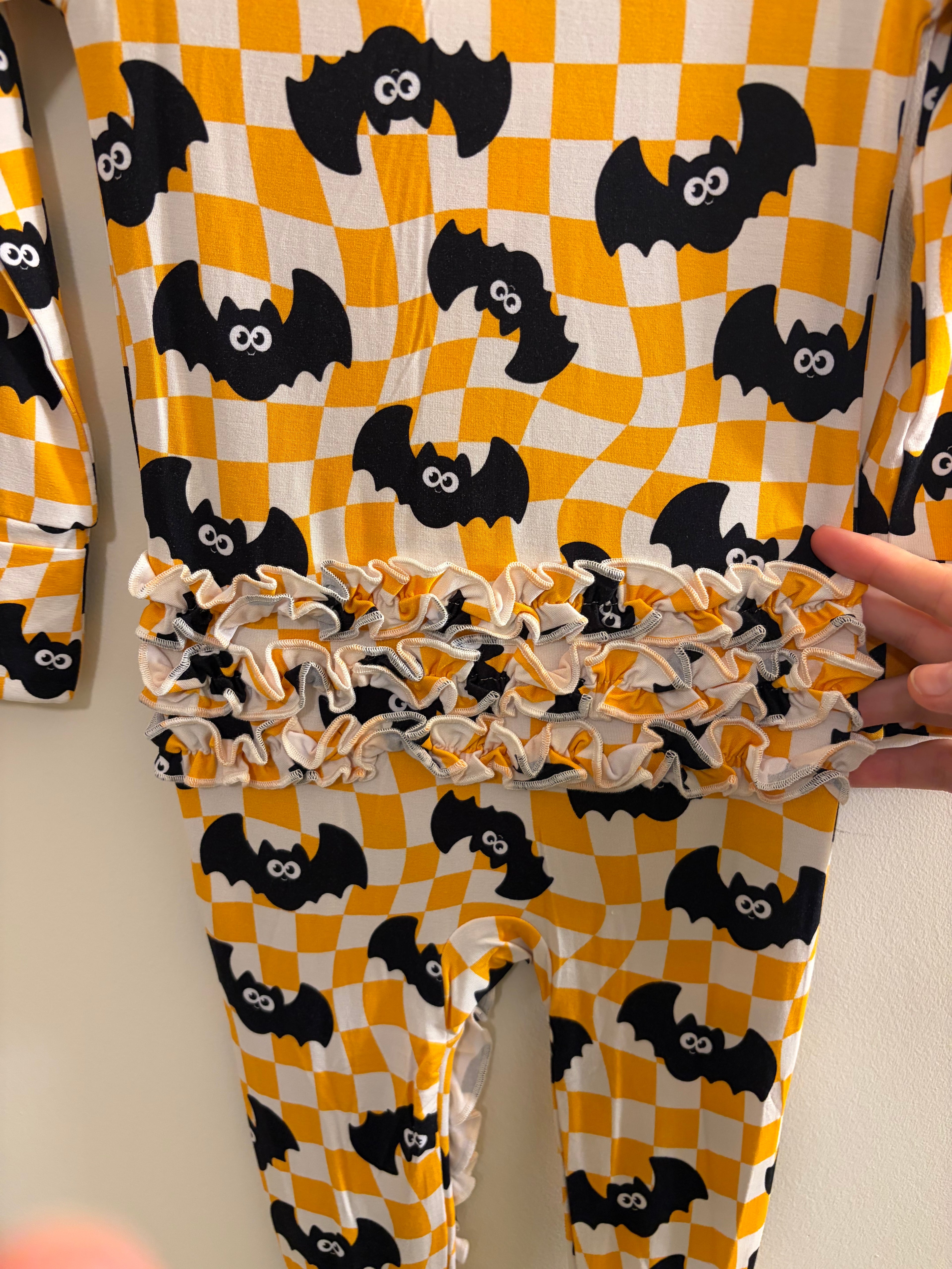 Batty Checks Ruffled Bamboo Zippy