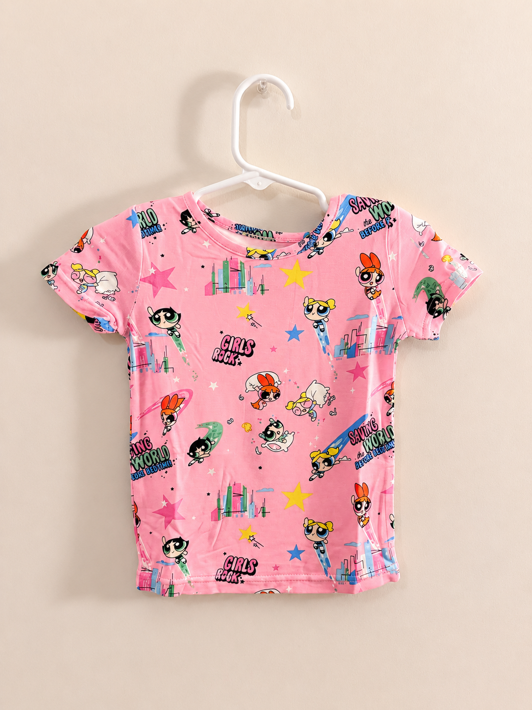 Bubble Trouble💕👧 - Powerpuff Girls 2-Piece Bamboo Short Set