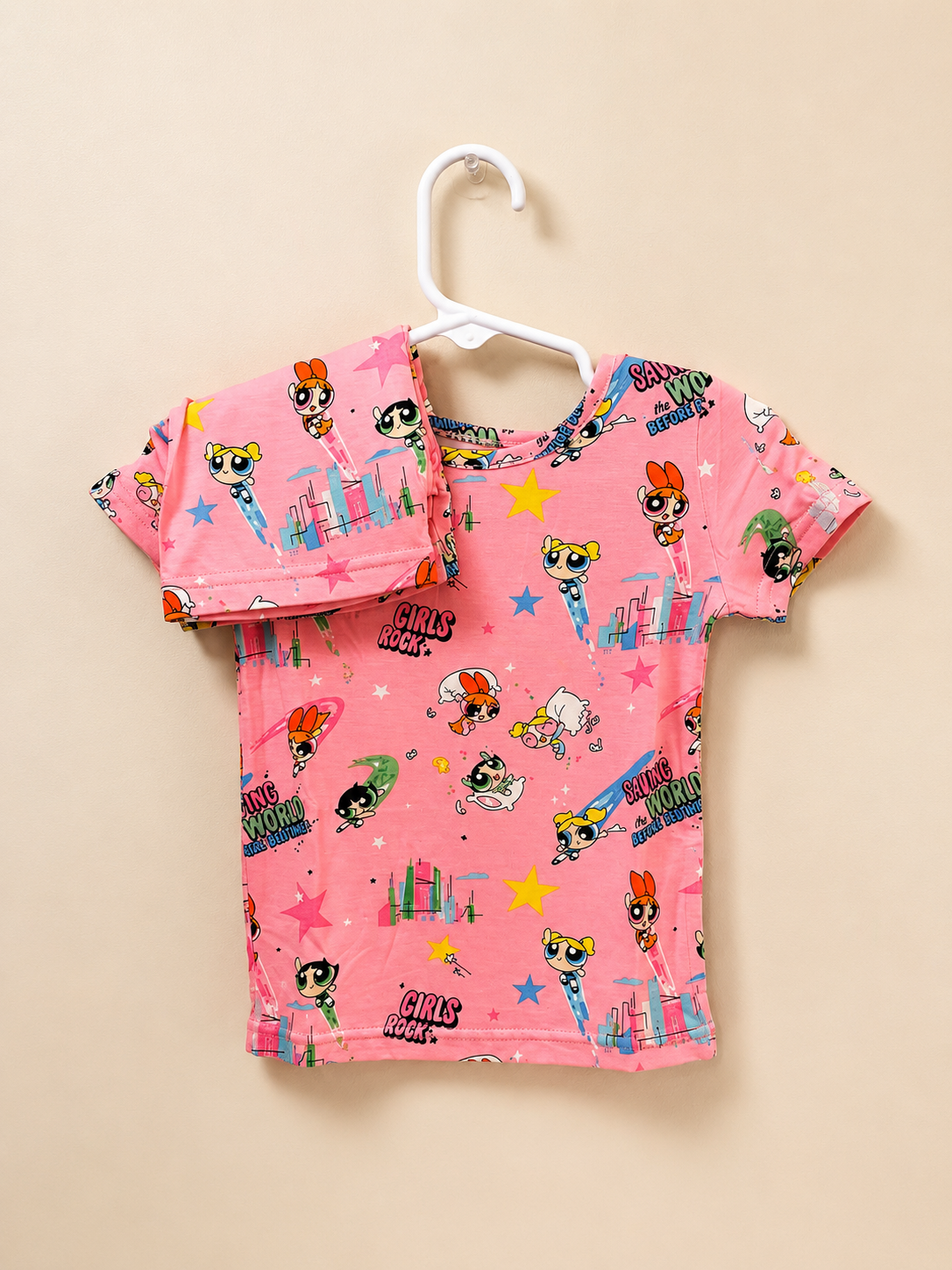 Bubble Trouble💕👧 - Powerpuff Girls 2-Piece Bamboo Short Set