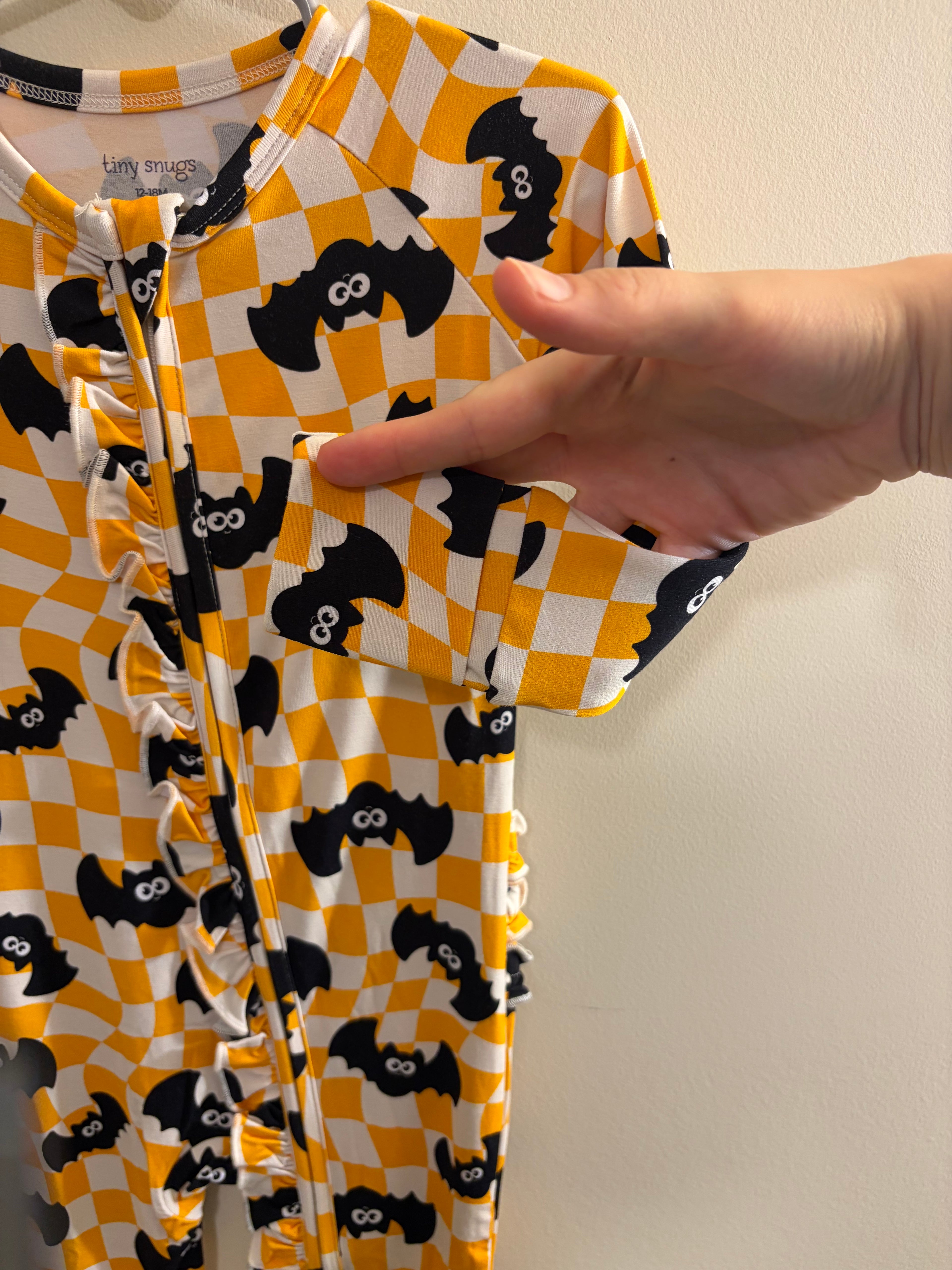 Batty Checks Ruffled Bamboo Zippy