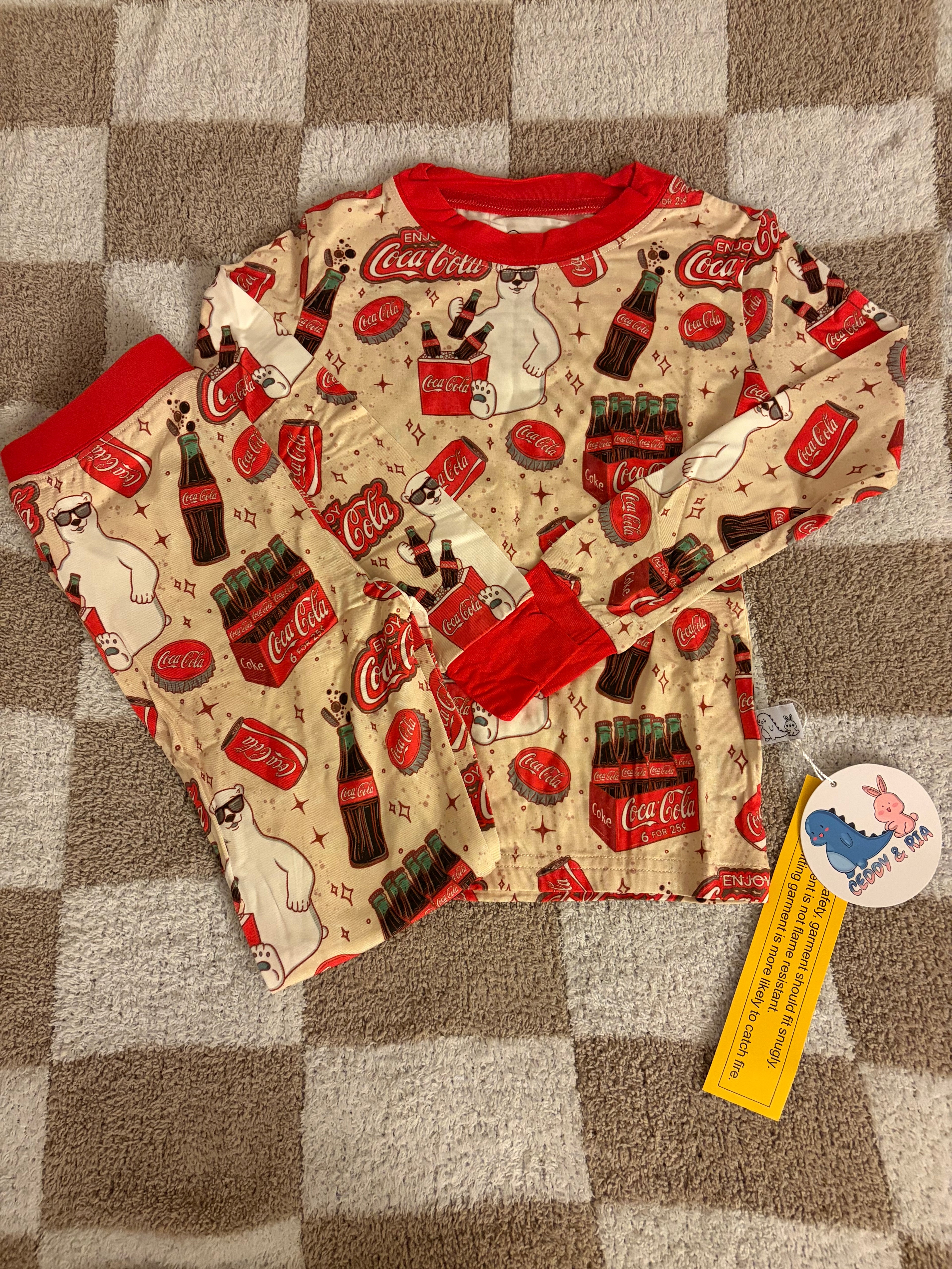 Vintage Coke Bottle Long sleeve and pant set