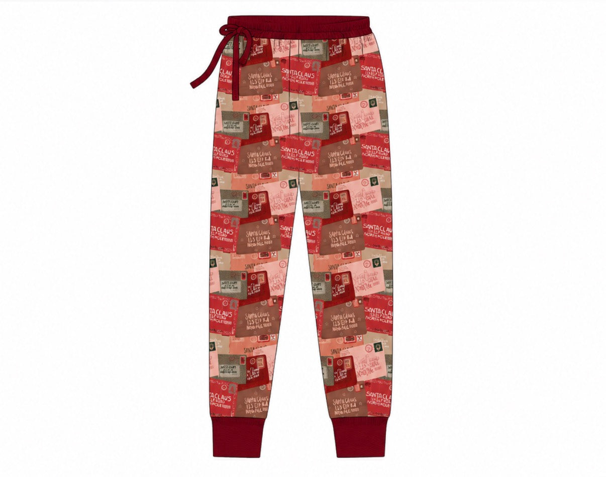 PREORDER - Santa’s Stationary🎅🖋️ - Adult Joggers