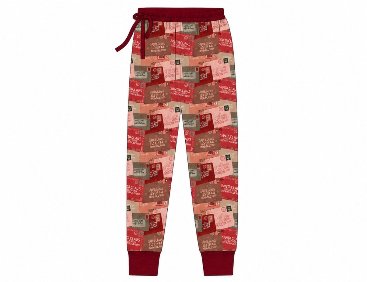 PREORDER - Santa’s Stationary🎅🖋️ - Adult Joggers