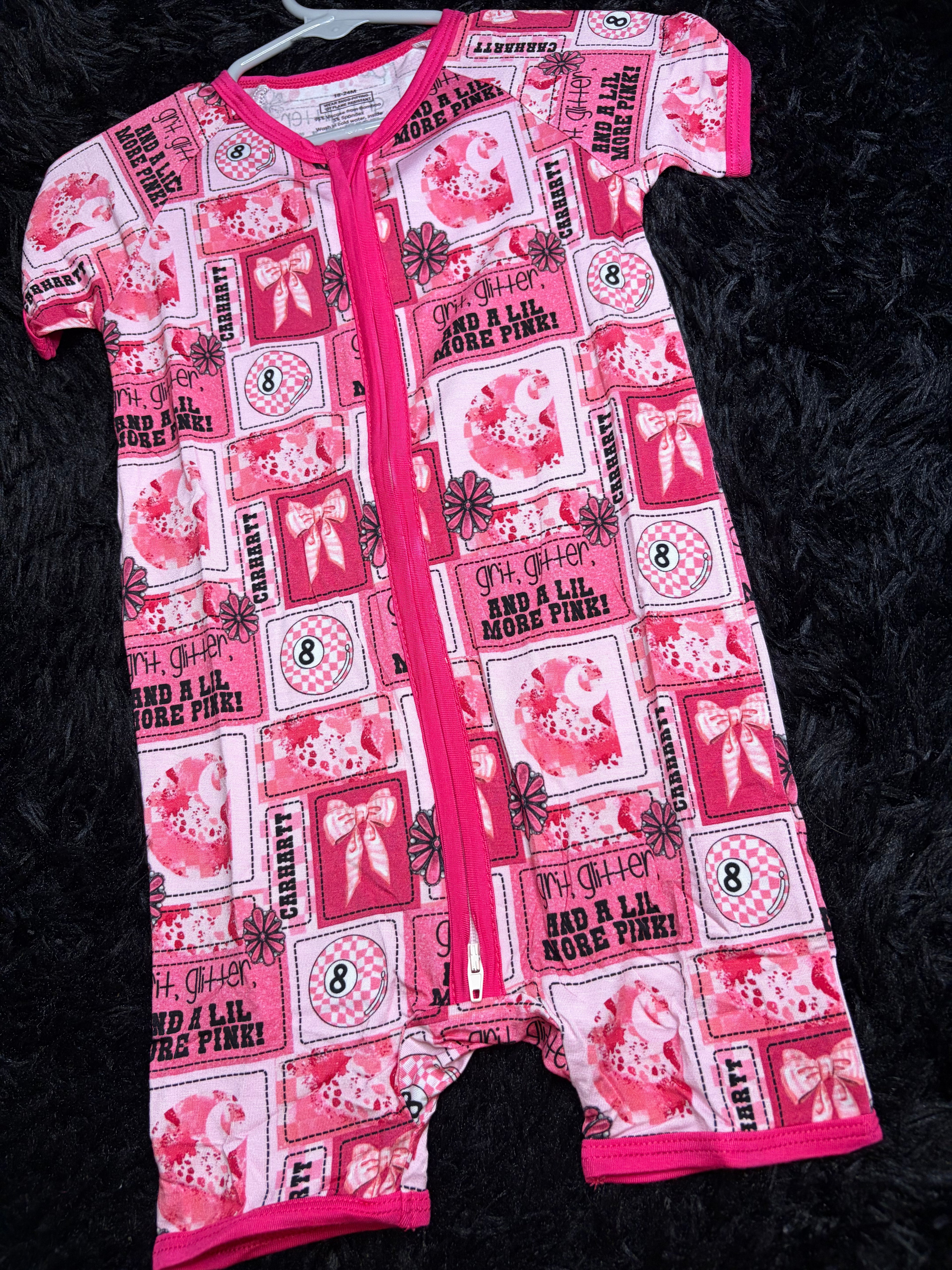 Dirt, Glitter & a Lil More Pink Bamboo Shortie | 18-24 Months