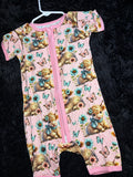 Highland Cow Bamboo Zip Romper – 18-24 Months