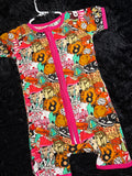 Feelin' Lucky Print Bamboo Zip Romper – 18-24 Months